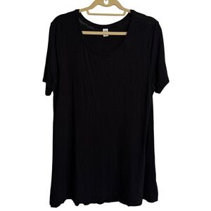 Old Navy Luxe Swing Tee Womens Large Black Short Sleeve Scoop Neck